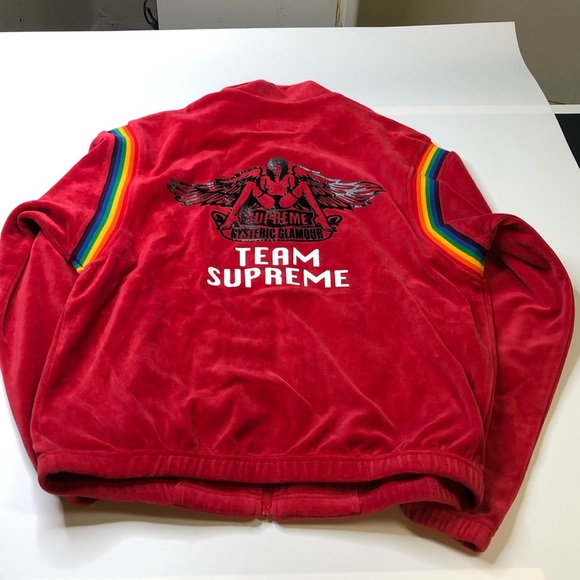 Supreme Hysteric Glamour Zip Up Velour Track Jacket Mens Small Size - Picture 3 of 7